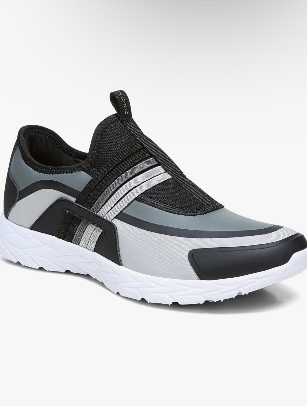 Vionic Vayda Women’s Slip-On Athletic Sneakers in Black and Gray